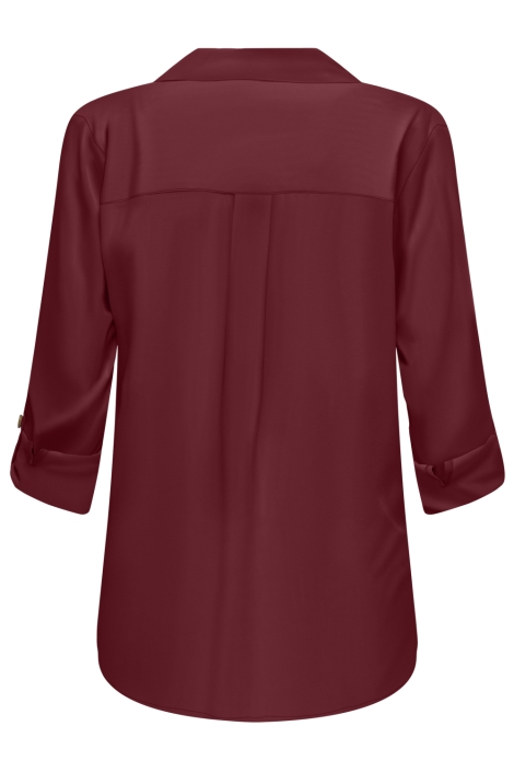 Jacqueline de Yong bordeaux dames blouse | Achteraanzicht