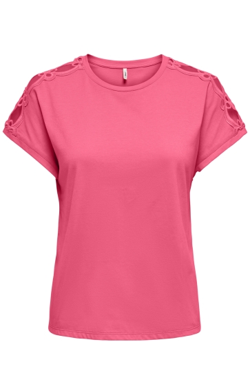 Only T-shirt ONLROSIE S/S TOP CS JRS 15356130 CAMELLIA ROSE
