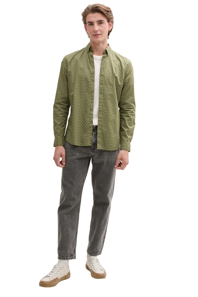 Tom Tailor groene heren overhemd | Model