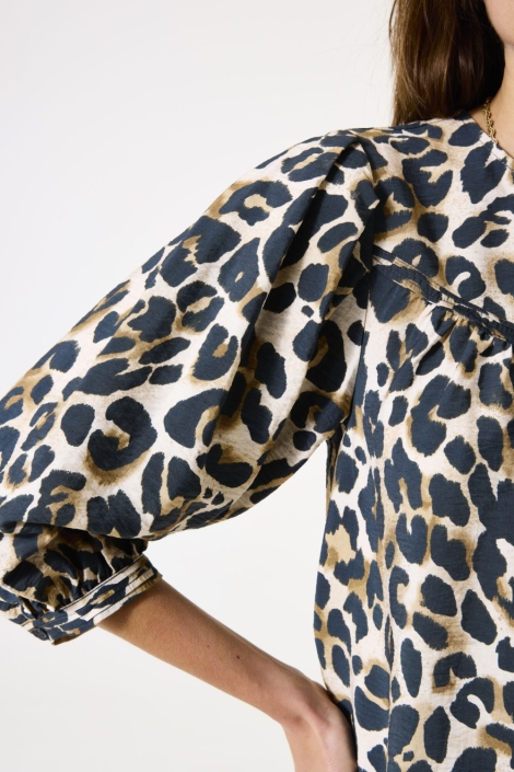 Garcia beige dames blouse | Close up