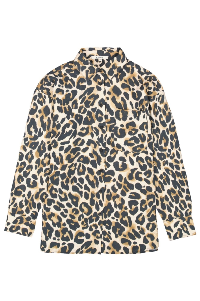 Garcia beige dames blouse | Vooraanzicht