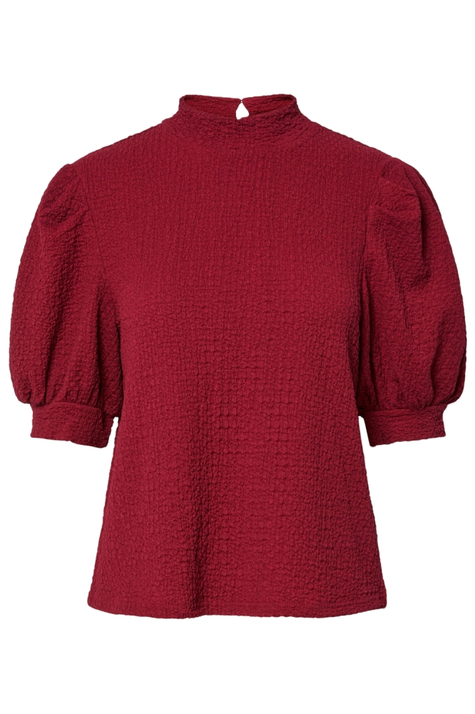 Pieces rode dames t-shirt | Vooraanzicht