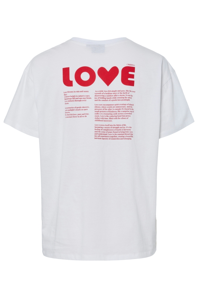 Pieces witte dames t-shirt | Achteraanzicht