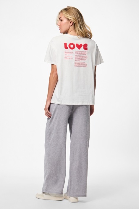 Pieces witte dames t-shirt | Model