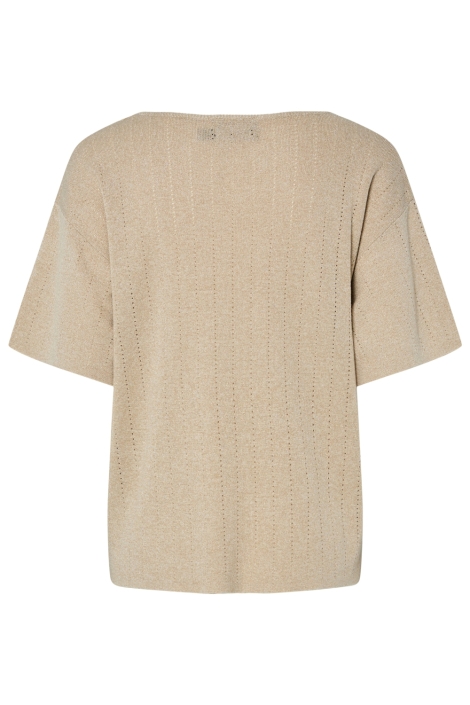 Pieces beige dames t-shirt | Achteraanzicht