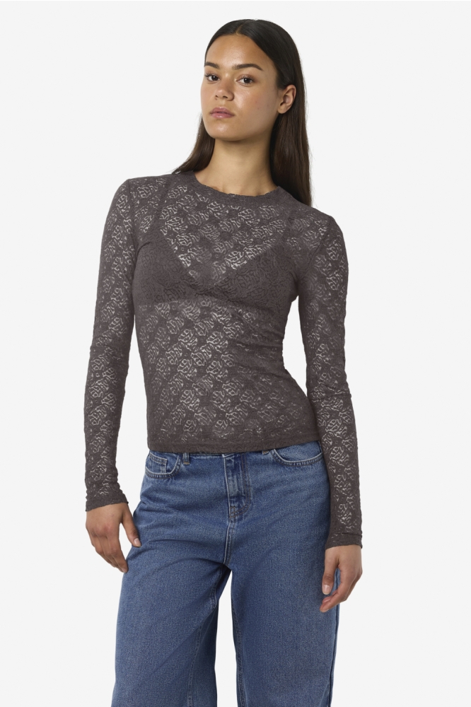 Noisy may grijze dames t-shirt | Model