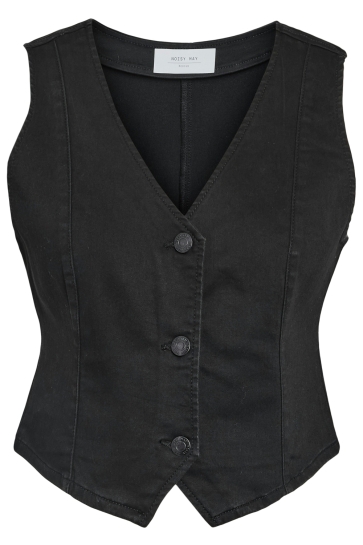 Noisy may Vest NMWILDA SHORT VEST 27034572 JET BLACK