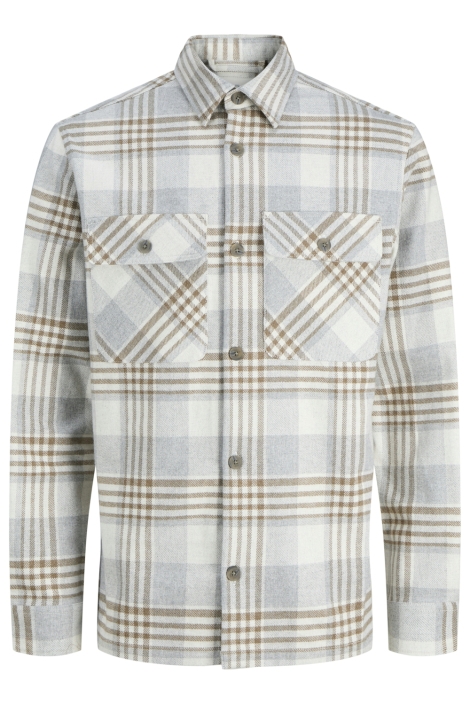 Jack & Jones beige heren overhemd | Vooraanzicht