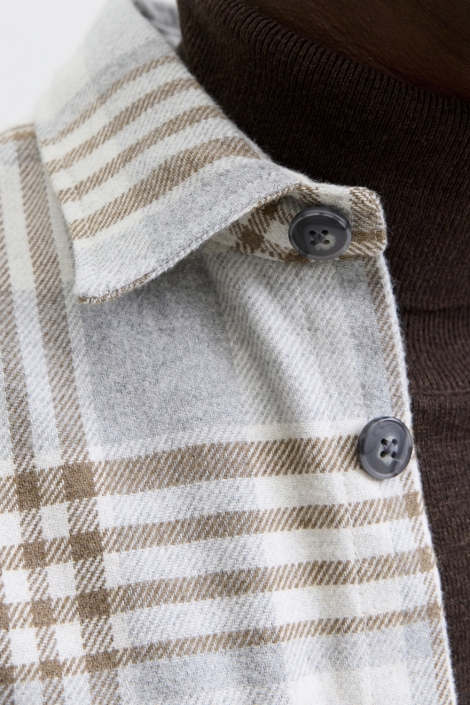 Jack & Jones beige heren overhemd | Close up