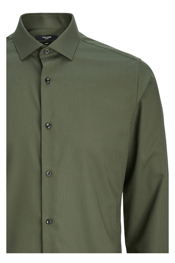 Jack & Jones groene heren overhemd | Close up