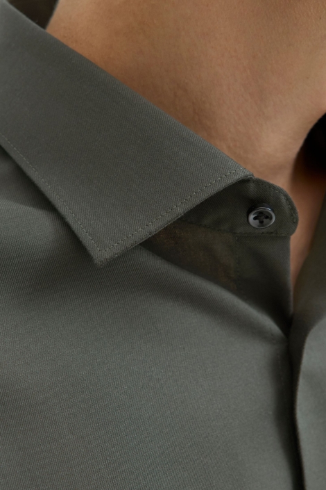 Jack & Jones groene heren overhemd | Close up