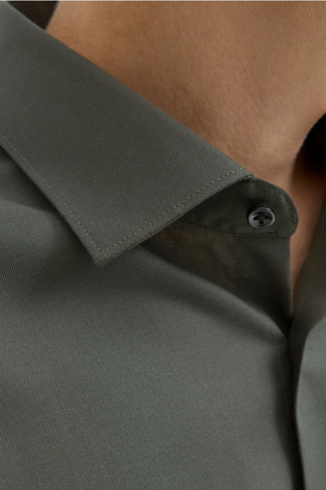 Jack & Jones groene heren overhemd | Close up