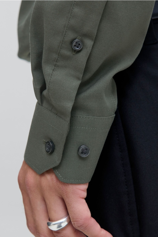 Jack & Jones groene heren overhemd | Close up