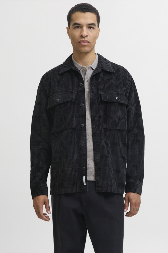 Jack & Jones grijze heren overhemd | Model vooraanzicht