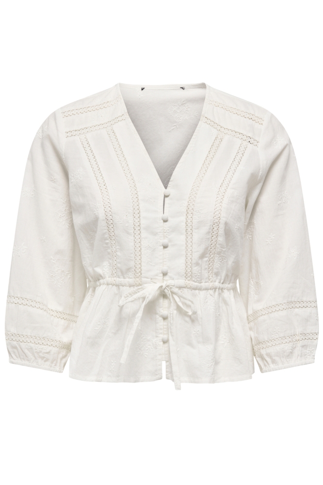 Only witte dames blouse | Vooraanzicht