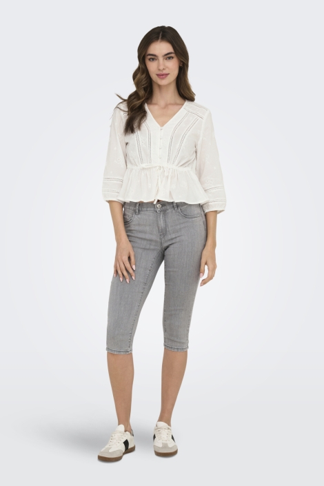 Only witte dames blouse | Model vooraanzicht