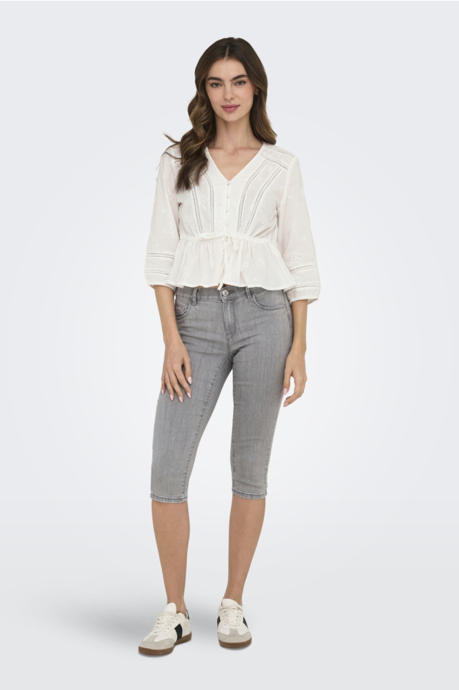 Only witte dames blouse | Model vooraanzicht