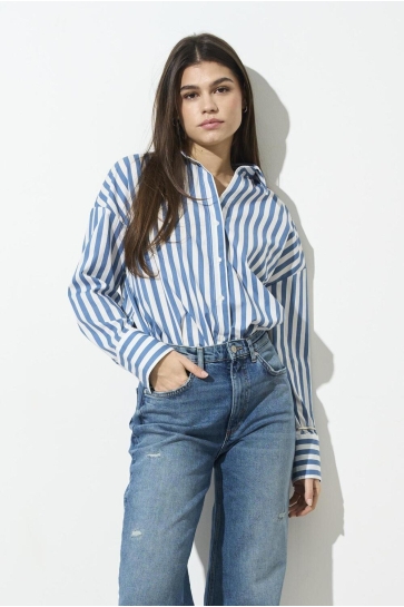 Only Blouse ONLOREGON NANO LS SHIRT WVN 15360468 SERENITY