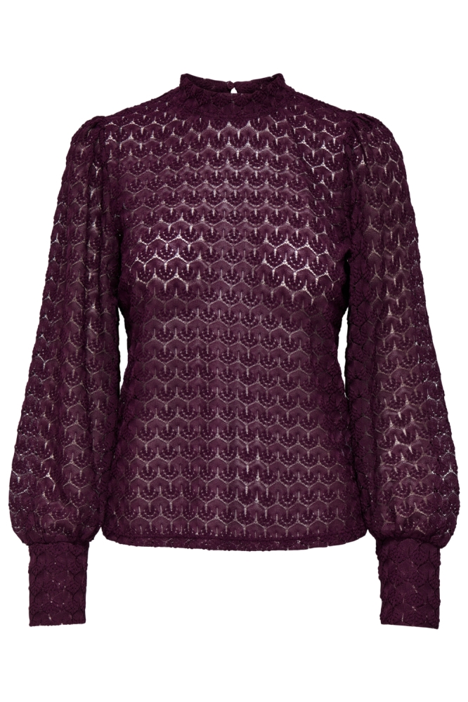 Jacqueline de Yong paarse dames t-shirt | Vooraanzicht