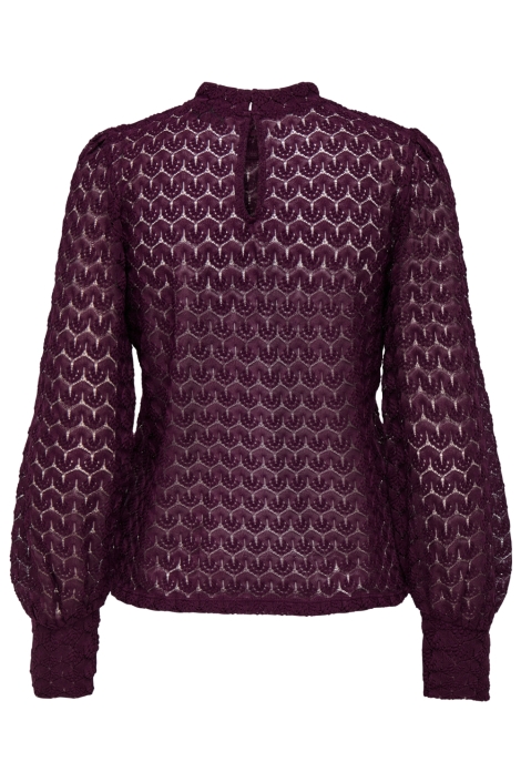 Jacqueline de Yong paarse dames t-shirt | Achteraanzicht