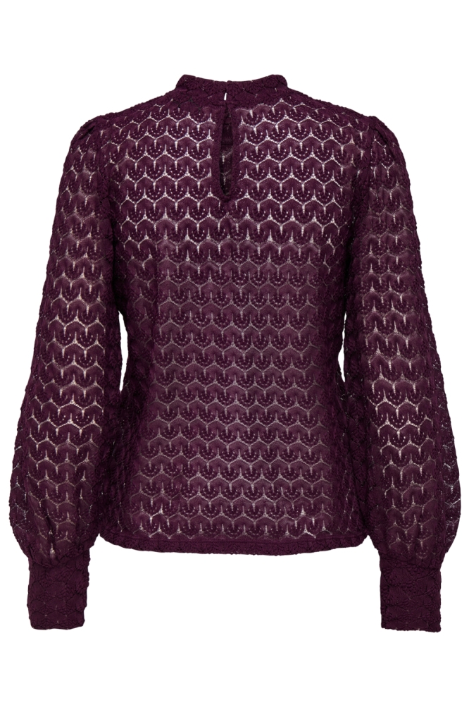 Jacqueline de Yong paarse dames t-shirt | Achteraanzicht