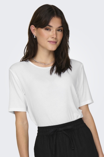 Jacqueline de Yong T-shirt JDYMILA S/S O-NECK TOP JRS 15330819 WHITE
