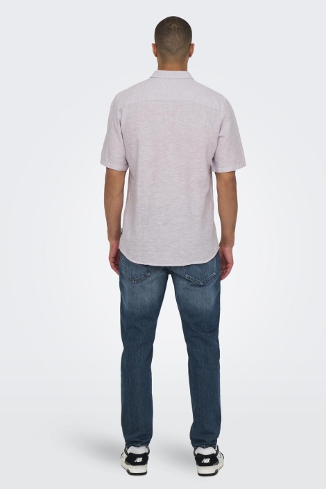 Only & Sons paarse heren overhemd | Model