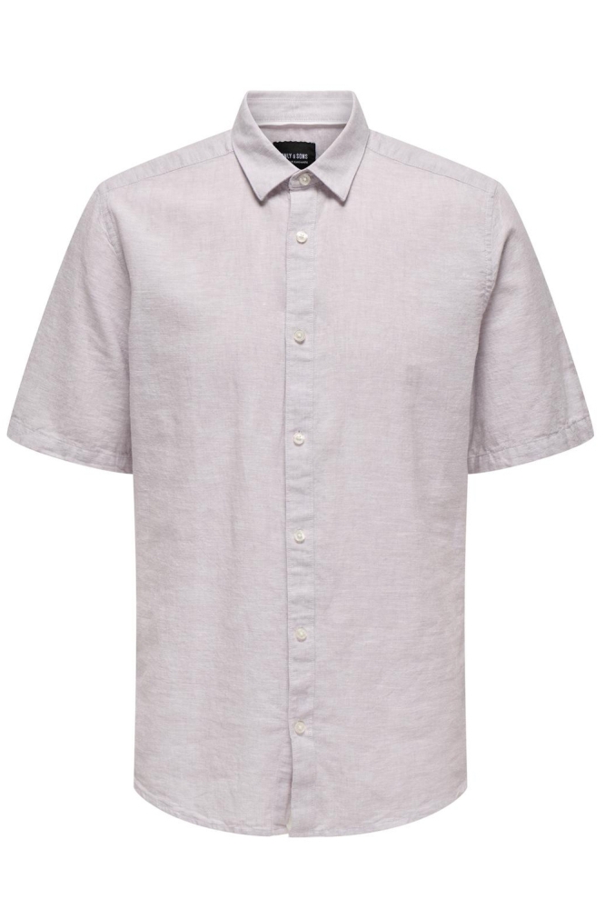 Only & Sons paarse heren overhemd | Vooraanzicht