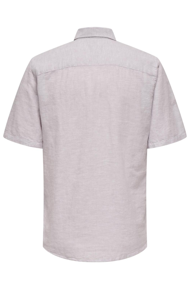 Only & Sons paarse heren overhemd | Achteraanzicht