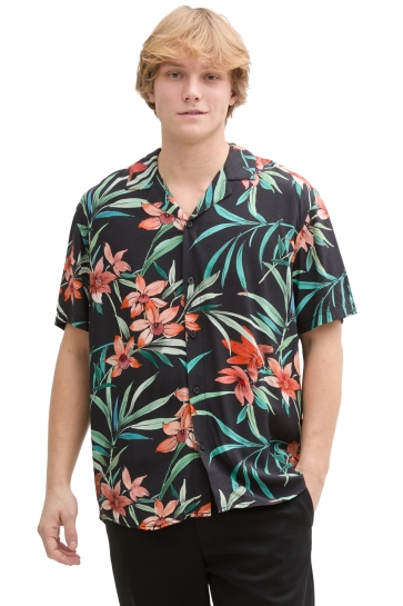 Tom Tailor Overhemd OVERHEMD MET KORTE MOUWEN EN BLOEMENPATROON 1045182XX12 37499
