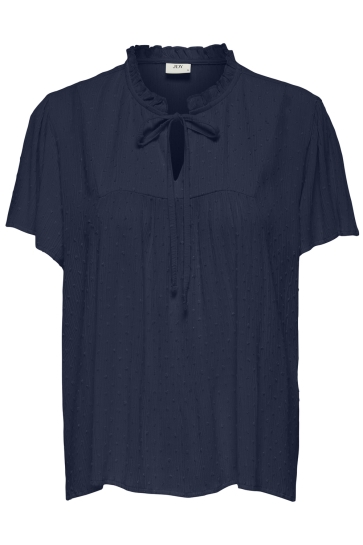 Jacqueline de Yong T-shirt JDYLIMA LIFE S/S TOP WVN NOOS 15207809 BLACK IRIS