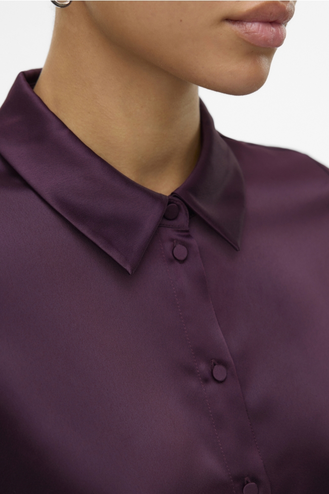 Vero Moda bordeaux dames blouse | Close up