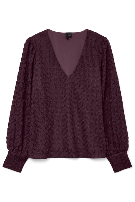 Vero Moda bordeaux dames t-shirt | Vooraanzicht