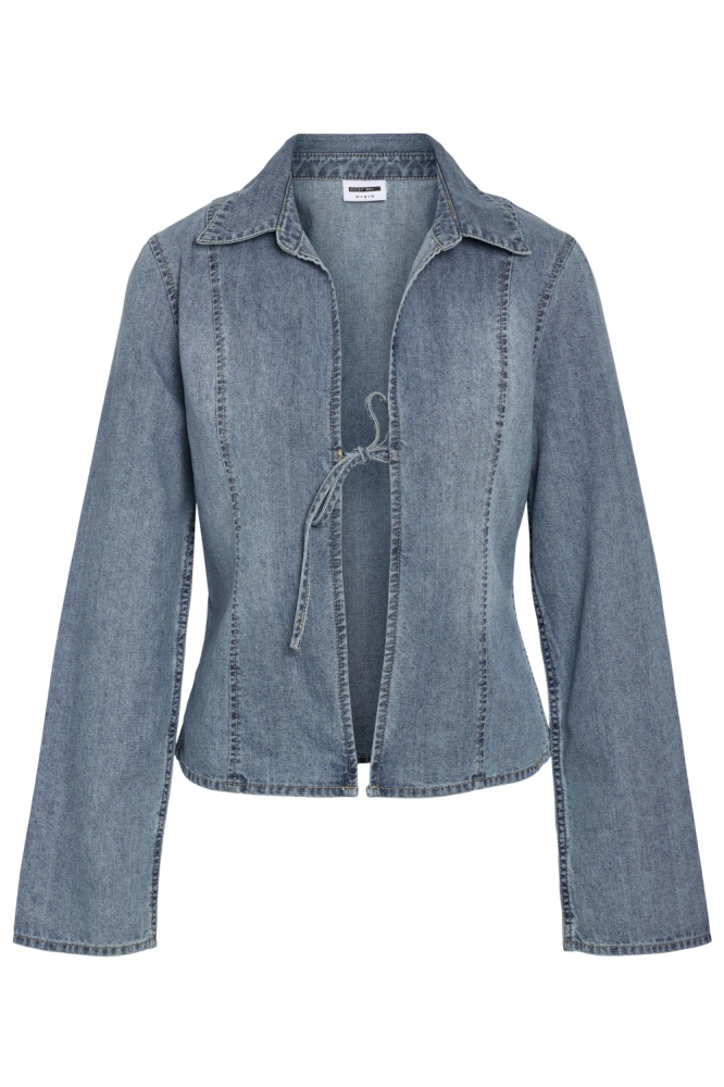 Noisy may blauwe dames blouse | Vooraanzicht