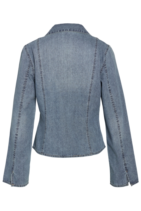 Noisy may blauwe dames blouse | Achteraanzicht