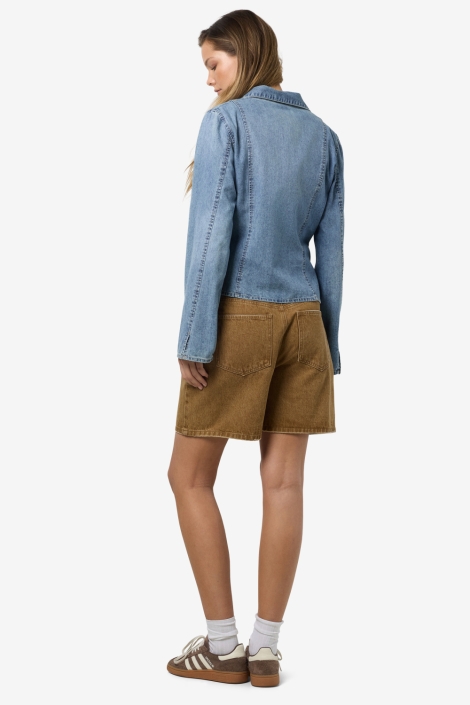 Noisy may blauwe dames blouse | Model