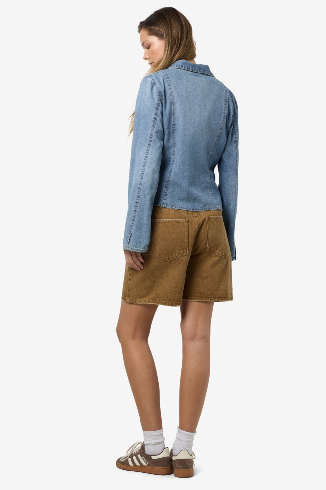 Noisy may blauwe dames blouse | Model