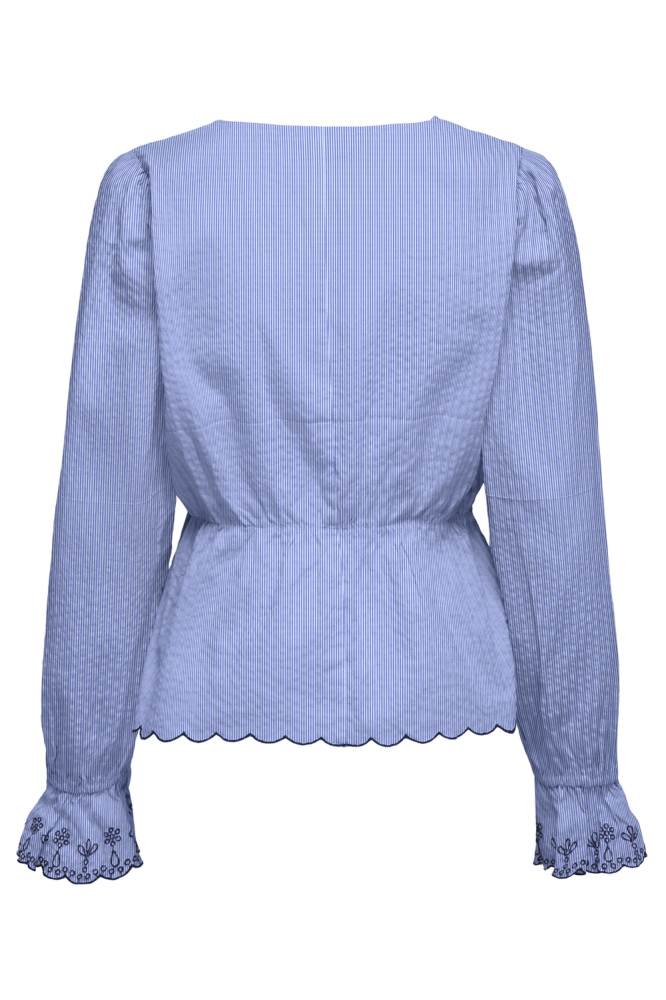 Jacqueline de Yong blauwe dames blouse | Achteraanzicht