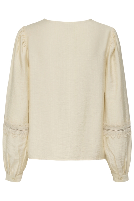 Jacqueline de Yong beige dames blouse | Achteraanzicht