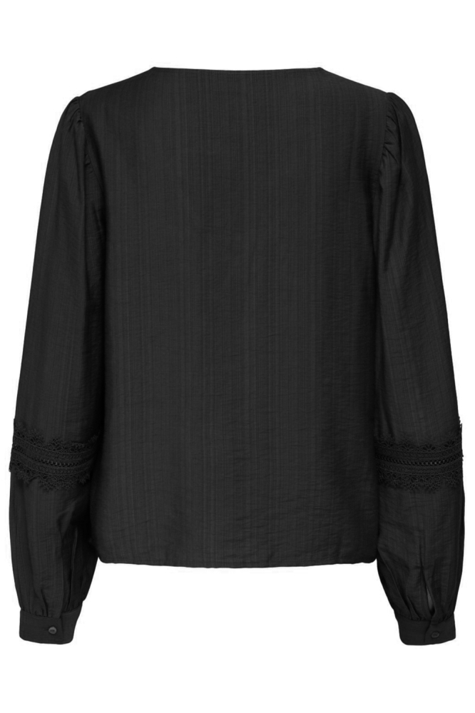 Jacqueline de Yong zwarte dames blouse | Zijaanzicht