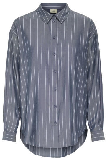 Jacqueline de Yong Blouse JDYAMONIA LIFE L/S LOOSE SHIRT WVN 15355564 ESTATE BLUE/WHITE