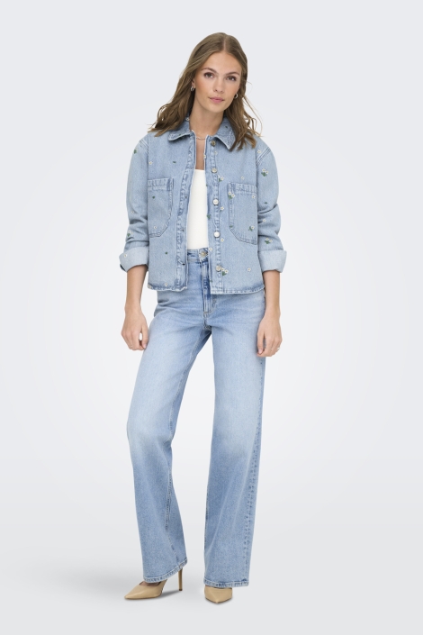 Only blauwe dames blouse | Model