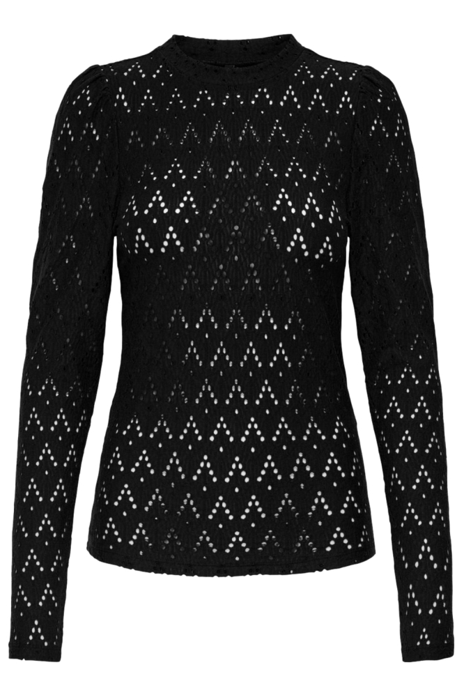 Only zwarte dames t-shirt | Vooraanzicht