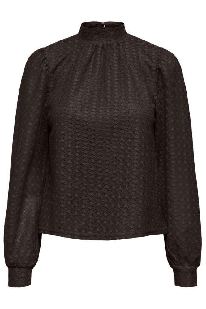 Only bruine dames t-shirt | Achteraanzicht