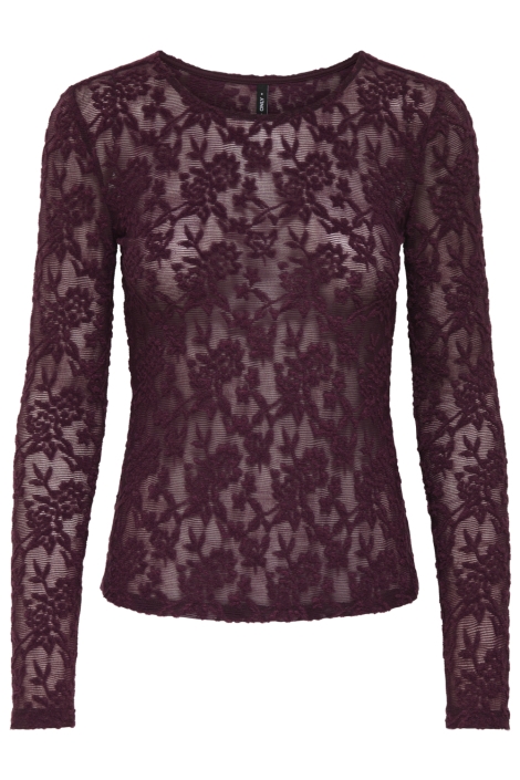 Only bordeaux dames t-shirt | Vooraanzicht