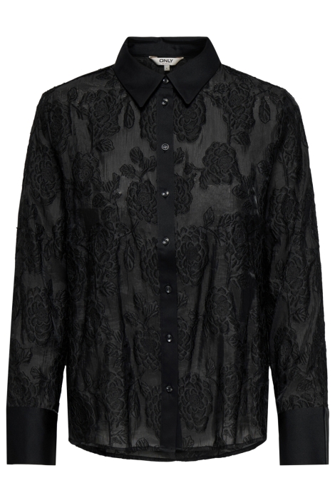 Only zwarte dames blouse | Vooraanzicht