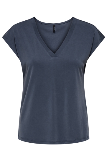Only T-shirt ONLFREE LIFE S/S MOD.V-NECK TOP JRS 15287041 Ombre Blue