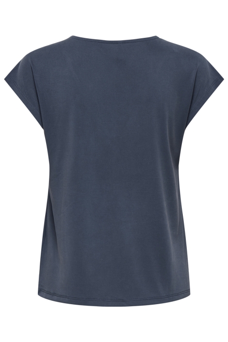 Only blauwe dames t-shirt | Achteraanzicht