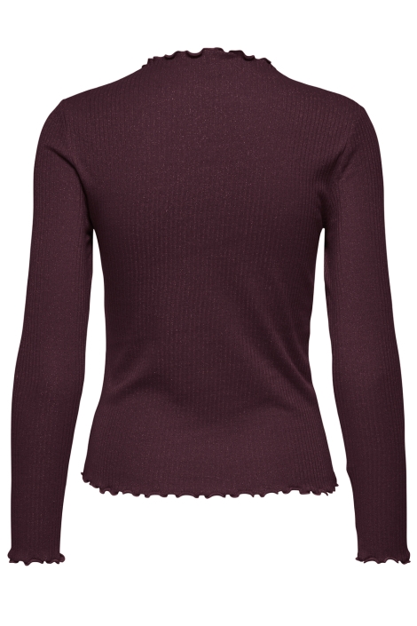 Only bordeaux dames t-shirt | Achteraanzicht