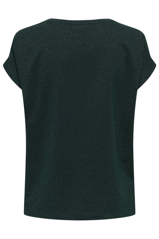 Only groene dames t-shirt | Achteraanzicht